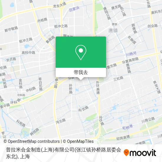 普拉米合金制造(上海)有限公司(张江镇孙桥路居委会东北)地图