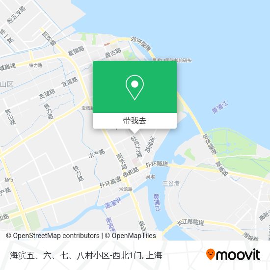 海滨五、六、七、八村小区-西北1门地图