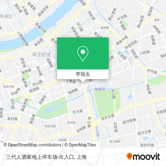 三代人酒家地上停车场-出入口地图