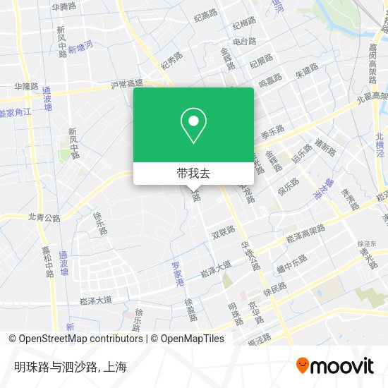 明珠路与泗沙路地图