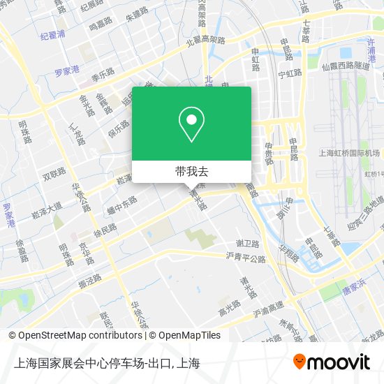 上海国家展会中心停车场-出口地图
