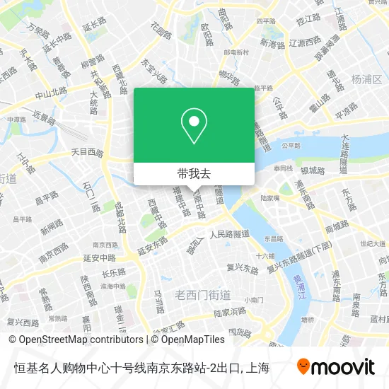 恒基名人购物中心十号线南京东路站-2出口地图