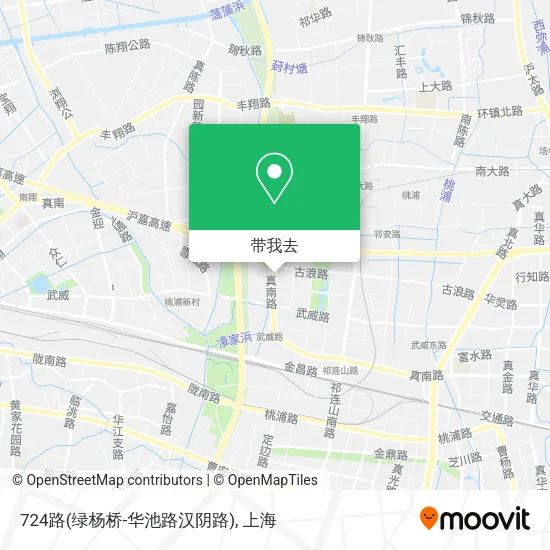 724路(绿杨桥-华池路汉阴路)地图