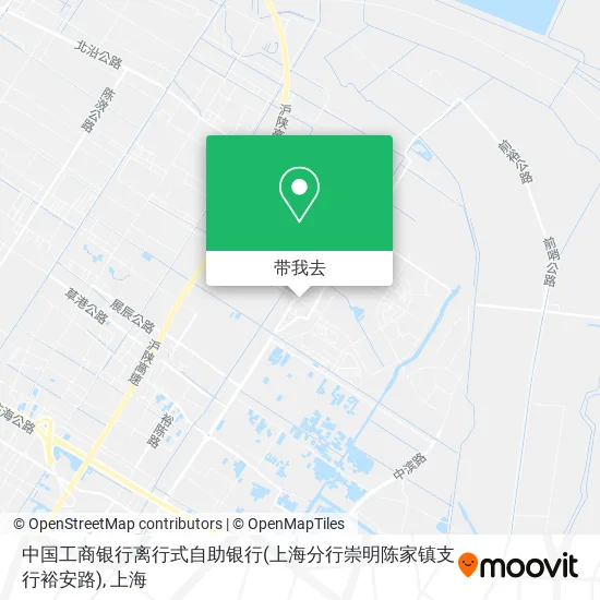 中国工商银行离行式自助银行(上海分行崇明陈家镇支行裕安路)地图