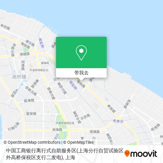 中国工商银行离行式自助服务区(上海分行自贸试验区外高桥保税区支行二发电)地图
