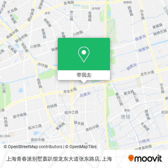 上海青春派别墅轰趴馆龙东大道张东路店地图