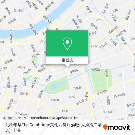 剑桥年华The Cambridge英伦西餐厅酒吧(大拇指广场店)地图