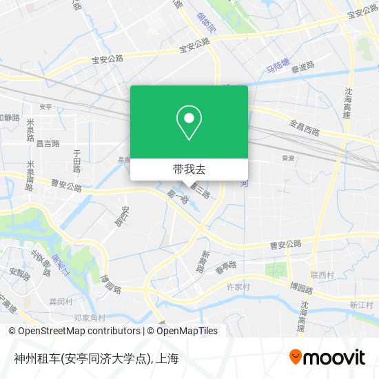 神州租车(安亭同济大学点)地图