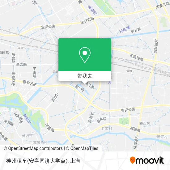 神州租车(安亭同济大学点)地图