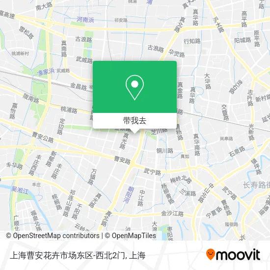上海曹安花卉市场东区-西北2门地图