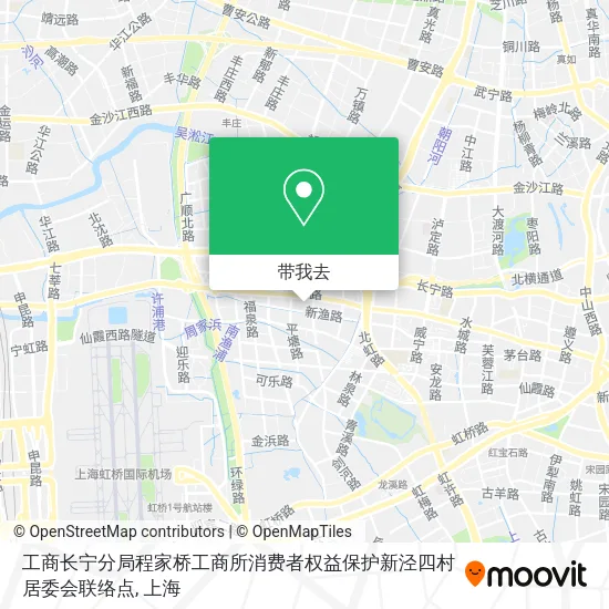 工商长宁分局程家桥工商所消费者权益保护新泾四村居委会联络点地图