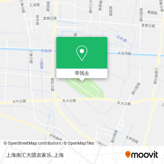上海南汇大团农家乐地图