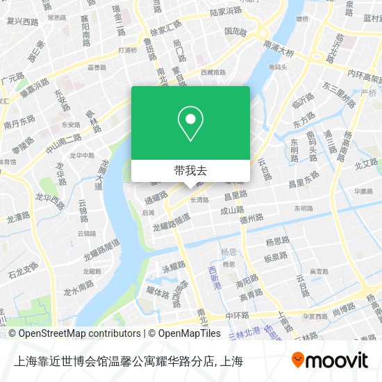 上海靠近世博会馆温馨公寓耀华路分店地图