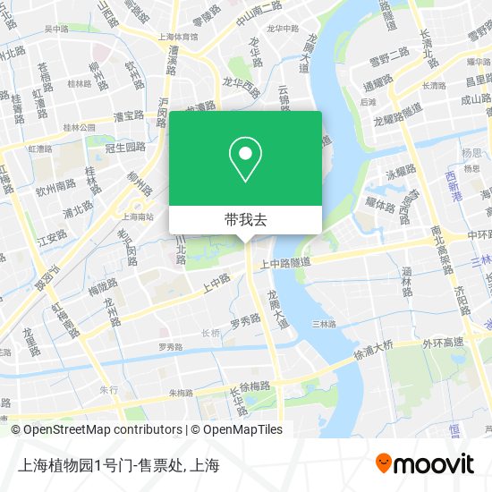 上海植物园1号门-售票处地图