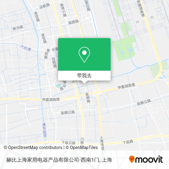 赫比上海家用电器产品有限公司-西南1门地图