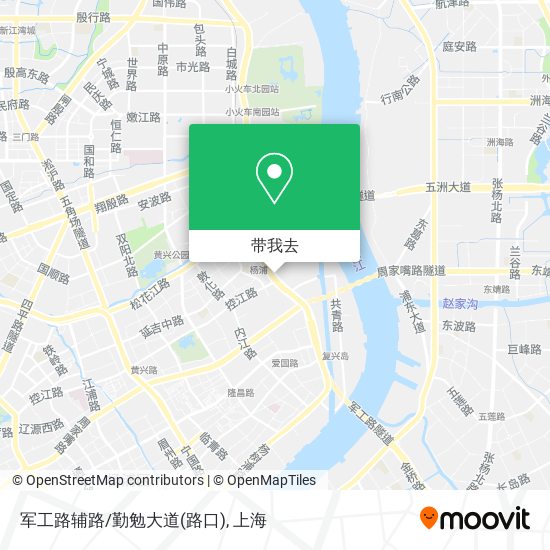 军工路辅路/勤勉大道(路口)地图