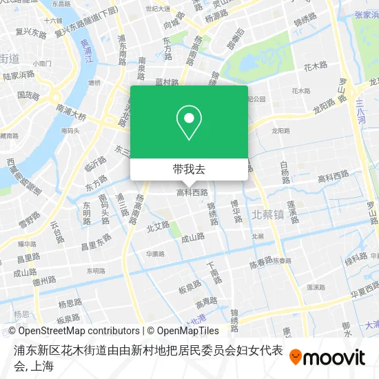 浦东新区花木街道由由新村地把居民委员会妇女代表会地图