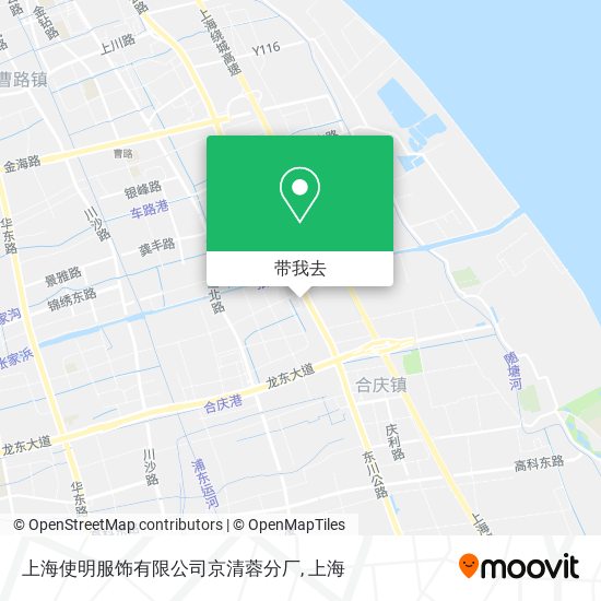 上海使明服饰有限公司京清蓉分厂地图