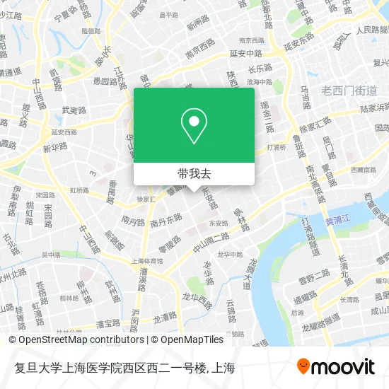 复旦大学上海医学院西区西二一号楼地图