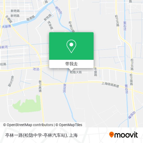 亭林一路(松隐中学-亭林汽车站)地图
