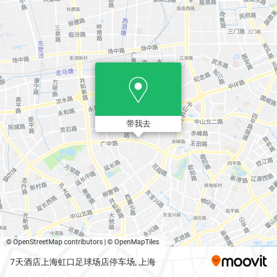 7天酒店上海虹口足球场店停车场地图