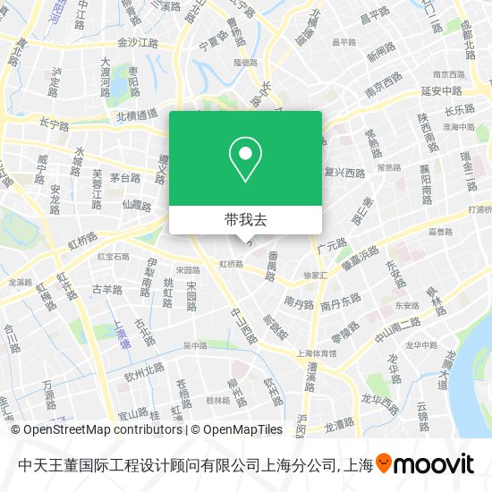 中天王董国际工程设计顾问有限公司上海分公司地图