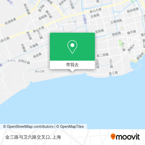金三路与卫六路交叉口地图