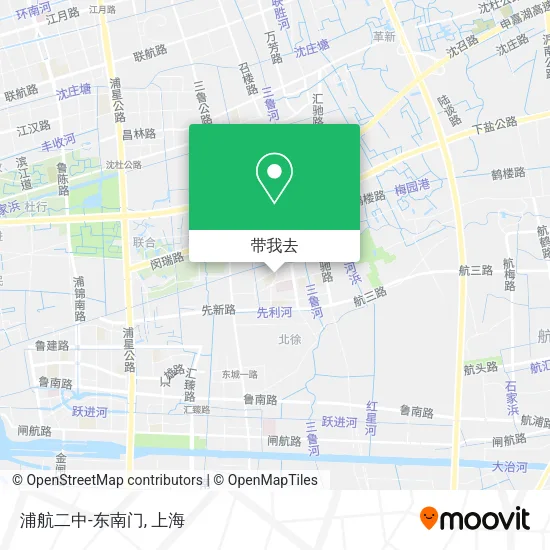 浦航二中-东南门地图