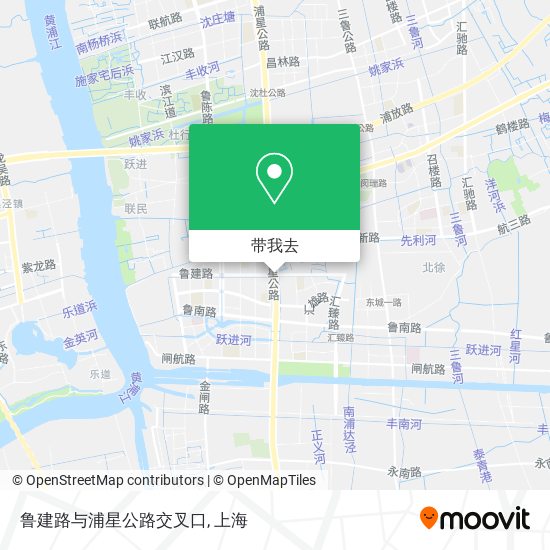 鲁建路与浦星公路交叉口地图