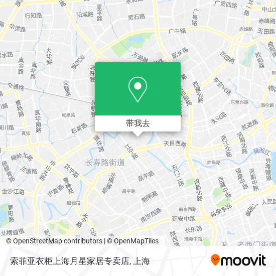 索菲亚衣柜上海月星家居专卖店地图