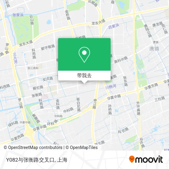 Y082与张衡路交叉口地图