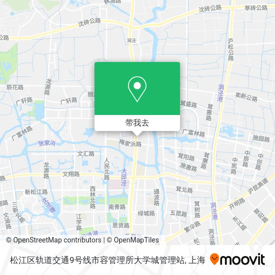 松江区轨道交通9号线市容管理所大学城管理站地图
