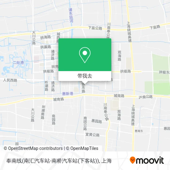 奉南线(南汇汽车站-南桥汽车站(下客站))地图