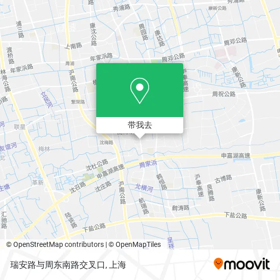 瑞安路与周东南路交叉口地图