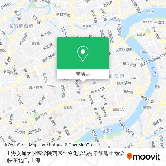 上海交通大学医学院西区生物化学与分子细胞生物学系-东北门地图