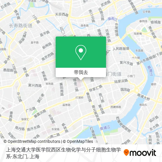 上海交通大学医学院西区生物化学与分子细胞生物学系-东北门地图