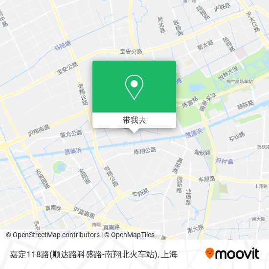 嘉定118路(顺达路科盛路-南翔北火车站)地图