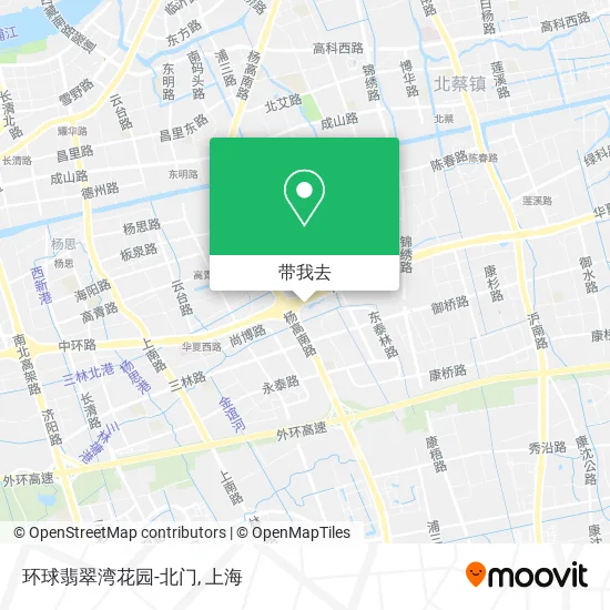 环球翡翠湾花园-北门地图
