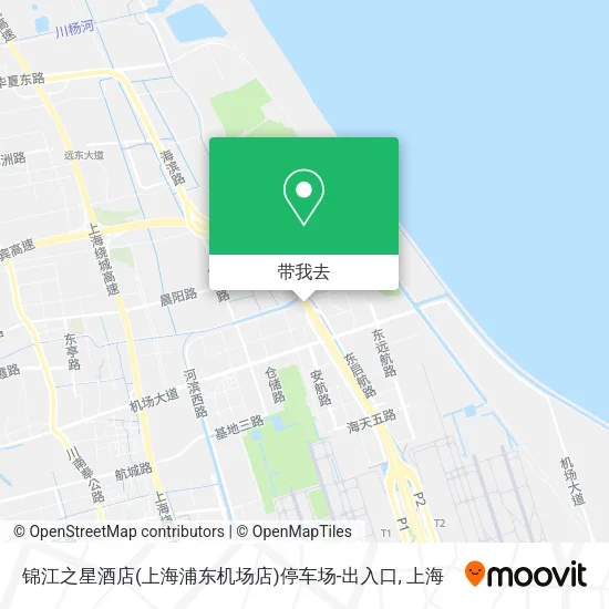 锦江之星酒店(上海浦东机场店)停车场-出入口地图