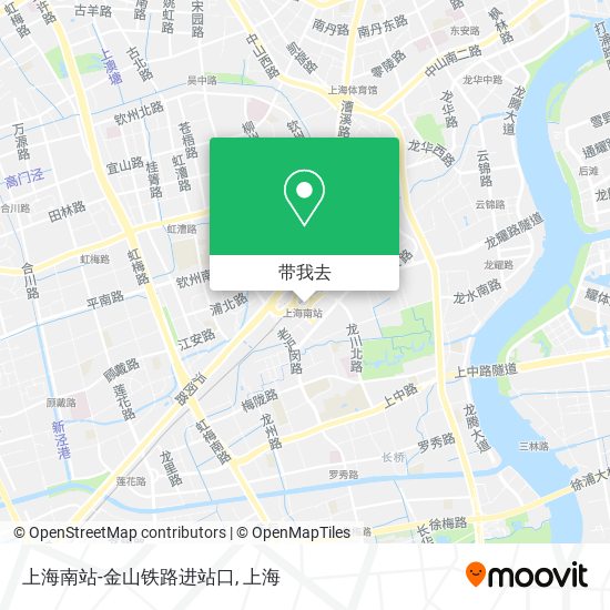 上海南站-金山铁路进站口地图