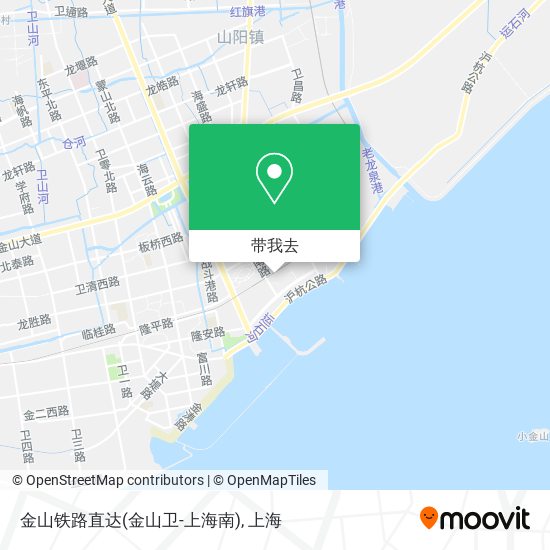金山铁路直达(金山卫-上海南)地图