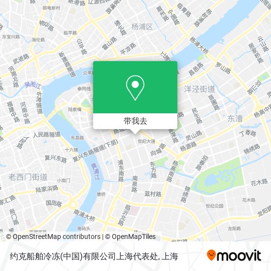 约克船舶冷冻(中国)有限公司上海代表处地图