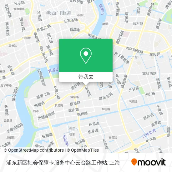浦东新区社会保障卡服务中心云台路工作站地图