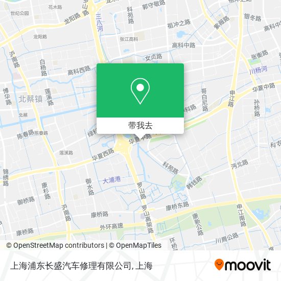 上海浦东长盛汽车修理有限公司地图