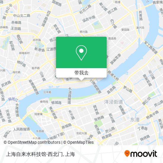 上海自来水科技馆-西北门地图