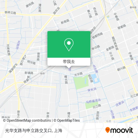 光华支路与申立路交叉口地图