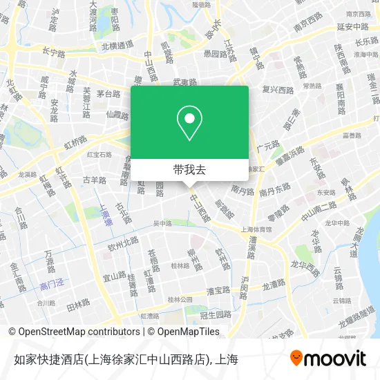 如家快捷酒店(上海徐家汇中山西路店)地图