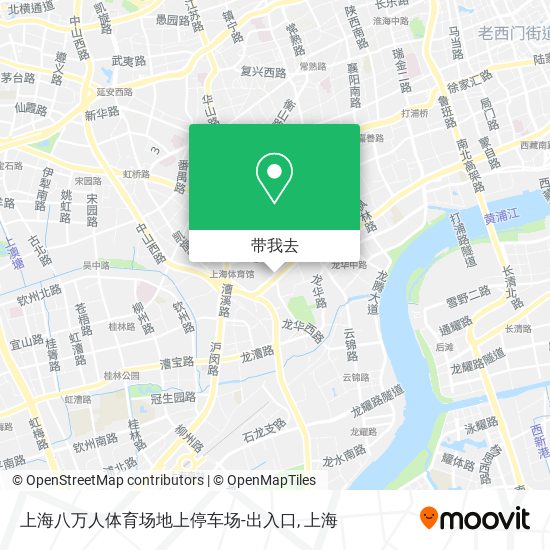 上海八万人体育场地上停车场-出入口地图