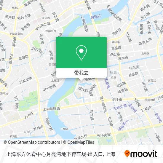 上海东方体育中心月亮湾地下停车场-出入口地图