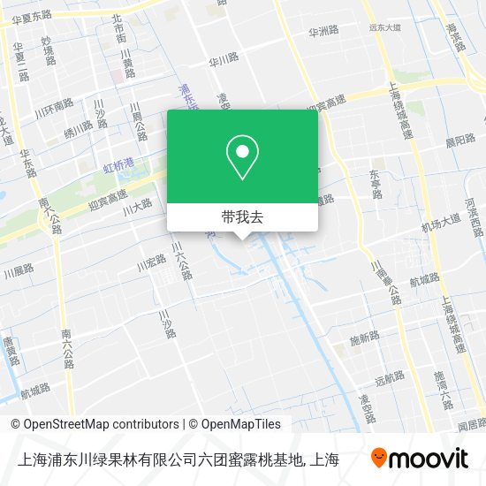 上海浦东川绿果林有限公司六团蜜露桃基地地图